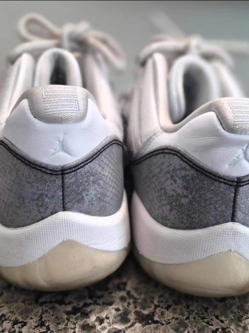 Jordan - Men's 11 - White and Grey Retro Low-Top Sneakers